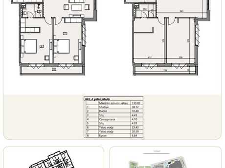 3 otaqlı yeni tikili - Sea Breeze q. - 130.8 m²