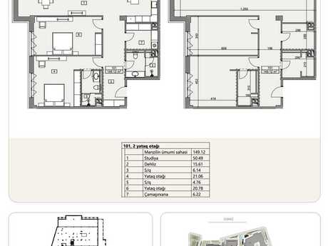 3 otaqlı yeni tikili - Sea Breeze q. - 149.1 m²