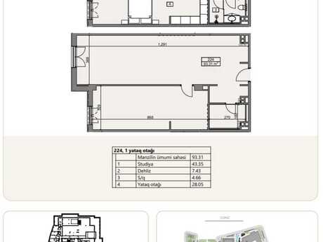 2 otaqlı yeni tikili - Sea Breeze q. - 93.3 m²