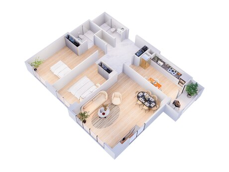 3-комнатная квартира, 106 м², City Garden: 345 000 ₼ 3