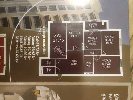 4 otaqlı mənzil, 170 m², Gənclik: 440 000 ₼ 3