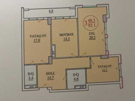 3 otaqlı yeni tikili - Nəriman Nərimanov m. - 105 m²