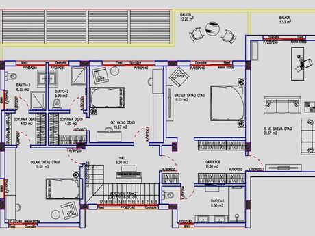 7 otaqlı həyət evi/bağ evi - Yasamal q. - 421 m²