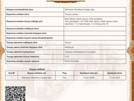 Satılır 4 otaqlı həyət evi/bağ evi 146 m², Mərdəkan q.