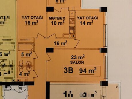 Elan №6025532 - Bakı, Qara Qarayev m., 3 otaqlı, 94 m², 11/16 mərtəbə