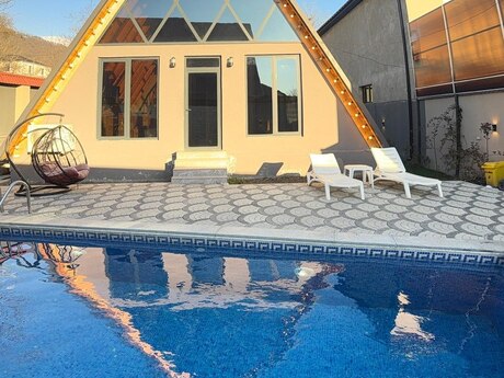 4 otaqlı həyət evi/bağ evi - Qəbələ - 70 m²
