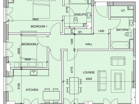 3 otaqlı yeni tikili - Ağ şəhər q. - 112.4 m²