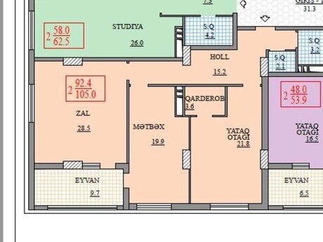 2 otaqlı yeni tikili - 28 May m. - 105 m²