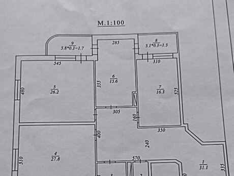 3-комн. новостройка - м. Насими - 138 м²