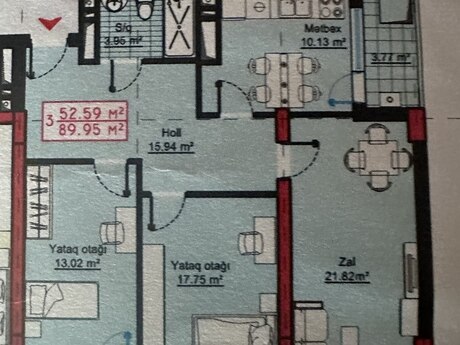3 otaqlı yeni tikili - Həzi Aslanov q. - 90 m²