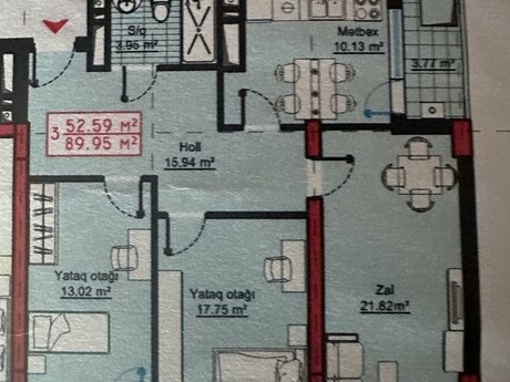 3 otaqlı yeni tikili - Xətai r. - 92 m²