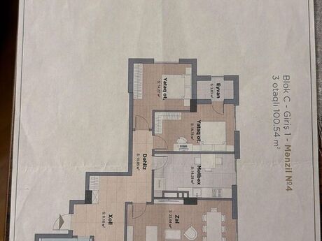 3 otaqlı yeni tikili - Nizami m. - 101.5 m²