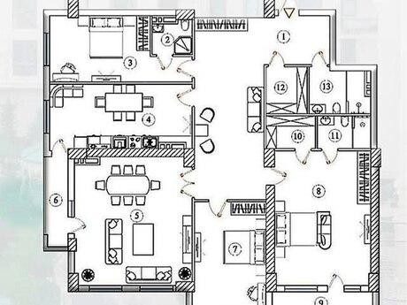 5 otaqlı yeni tikili - Nəriman Nərimanov m. - 219 m²