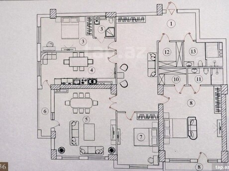 4 otaqlı yeni tikili - Nəriman Nərimanov m. - 220 m²