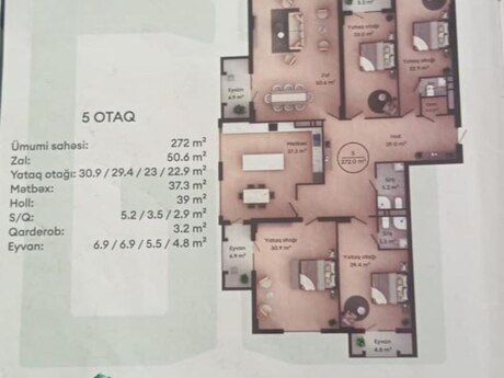 5 otaqlı yeni tikili - Nərimanov r. - 272 m²