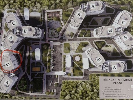 2 otaqlı yeni tikili - Bakıxanov q. - 77.3 m²