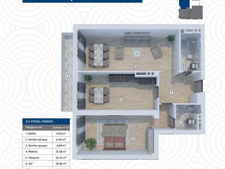 2 otaqlı mənzil, 110 m², Koroğlu: 295 000 ₼ 5