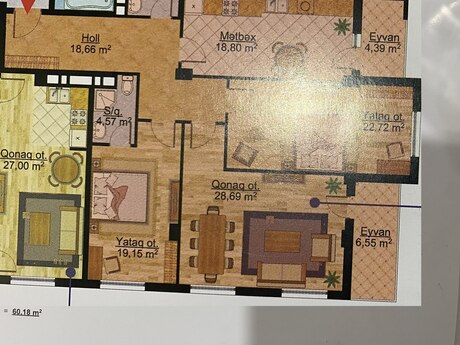 Nəsimidə 3 otaqlı yeni tikili mənzil satılır, 129 m², 388 000 AZN, şəkil 3 / 7