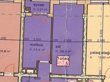 1-комн. новостройка - м. Иншаатчылар - 50 м²