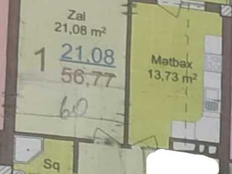 1 otaqlı yeni tikili - Nizami m. - 53 m²