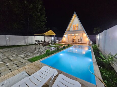 4 otaqlı həyət evi/bağ evi - Qəbələ - 120 m²