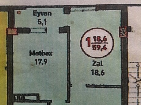 1 otaqlı yeni tikili - 9-cu mikrorayon q. - 60 m²