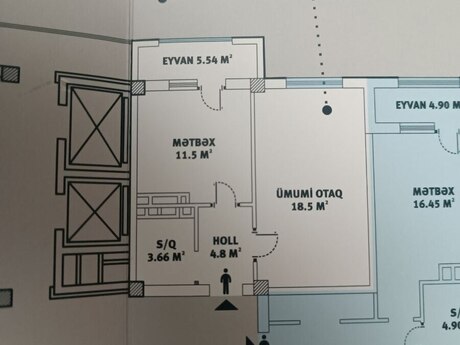 1 otaqlı yeni tikili - Həzi Aslanov q. - 44 m²