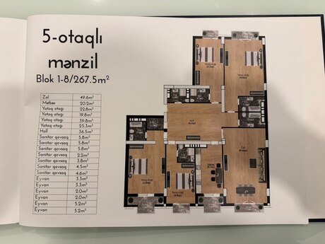 5-комн. новостройка - м. Низами - 267 м²