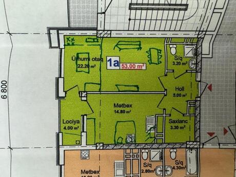 1 otaqlı yeni tikili - Azadlıq Prospekti m. - 53 m²