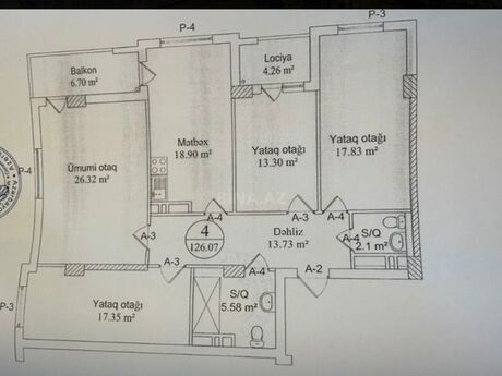 4 otaqlı yeni tikili - Qara Qarayev m. - 126 m²