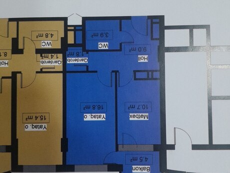 1 otaqlı yeni tikili - Lökbatan q. - 57 m²