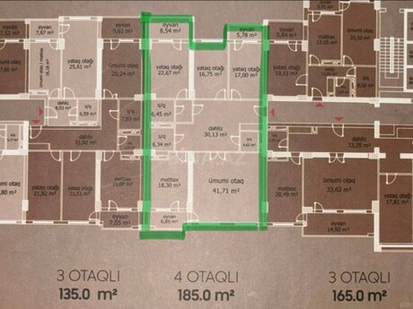 4-room apartment, 185 m², Baku Pearl Residence: 315 000 ₼ 5
