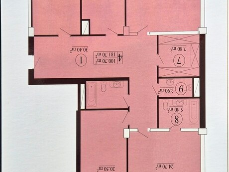 4 otaqlı yeni tikili - 28 May m. - 181.7 m²