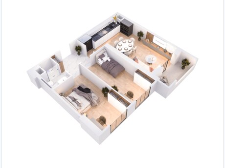 3 otaqlı yeni tikili - Avtovağzal m. - 75.4 m²