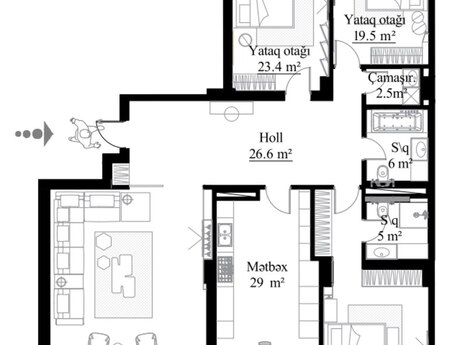 4 otaqlı mənzil, 215 m², East Park: 600 000 ₼ 5
