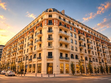 3 otaqlı yeni tikili - Ağ şəhər q. - 133.5 m²