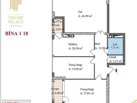 3 otaqlı yeni tikili - 28 May m. - 155 m²