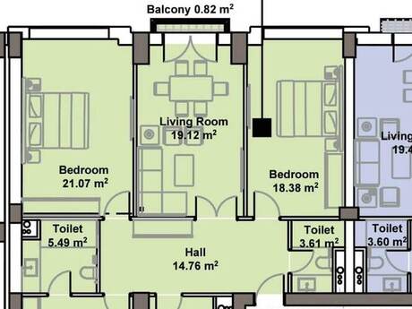 4 otaqlı yeni tikili - Ağ şəhər q. - 130 m²
