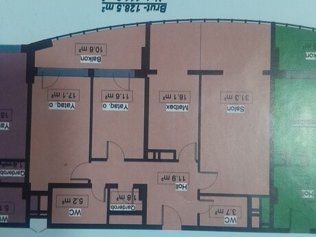 3 otaqlı yeni tikili - Lökbatan q. - 129 m²