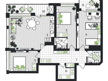 3 otaqlı yeni tikili - Gəncə - 136.6 m²