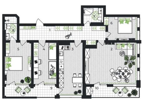 4 otaqlı yeni tikili - Gəncə - 173.9 m²