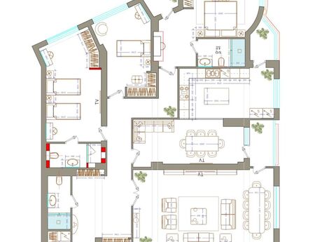 5 otaqlı yeni tikili - Nəriman Nərimanov m. - 218 m²