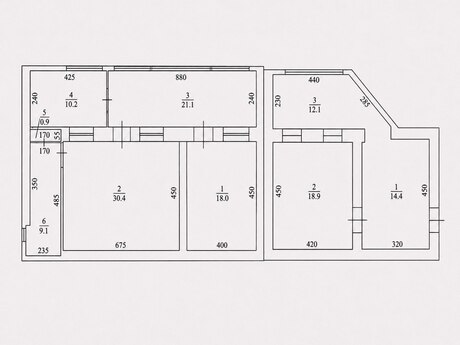 4 otaqlı köhnə tikili - Sahil m. - 140 m²