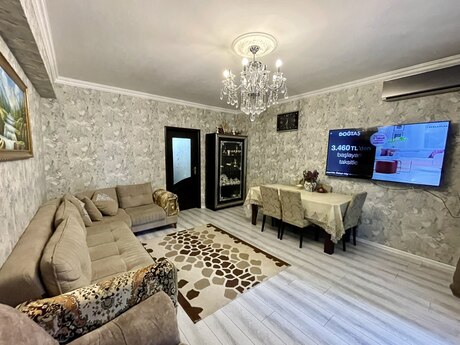 3 otaqlı yeni tikili - Bakıxanov q. - 103 m²