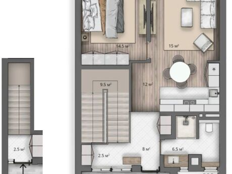 2 otaqlı yeni tikili - Sea Breeze q. - 95 m²