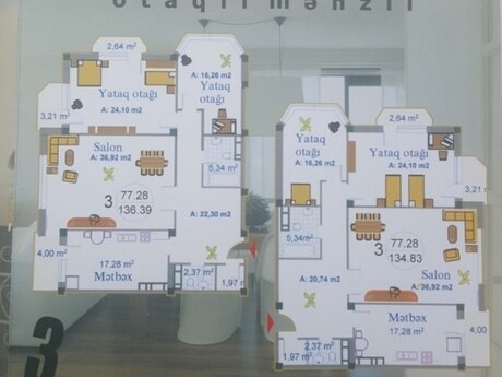 3 otaqlı yeni tikili - İnşaatçılar m. - 156 m²
