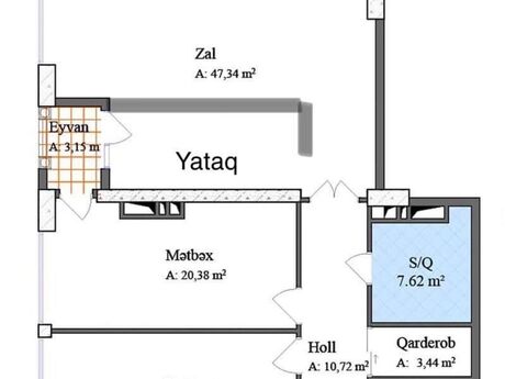 3 otaqlı yeni tikili - 28 May m. - 112.3 m²