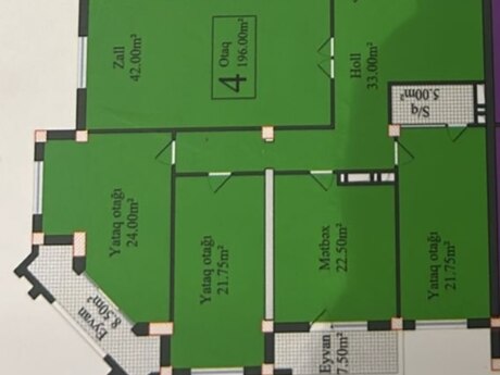 4 otaqlı yeni tikili - Nəriman Nərimanov m. - 196 m²