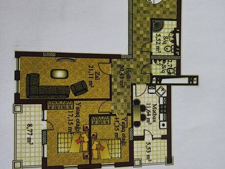 3 otaqlı yeni tikili - Nizami m. - 114 m²