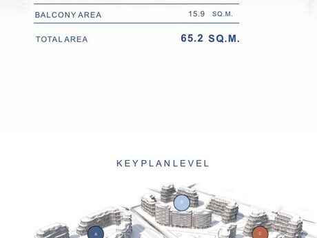1 otaqlı yeni tikili - Nardaran q. - 65.2 m²